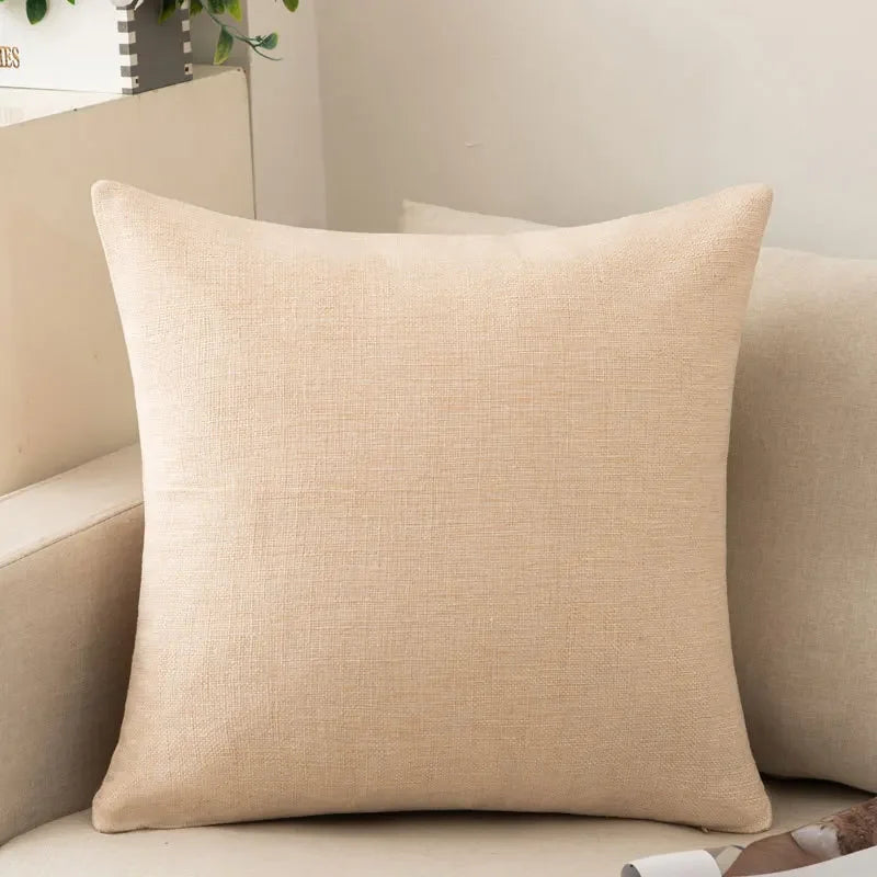 Decorative Throw Pillow with Insert, Solid Plain Design, Square
