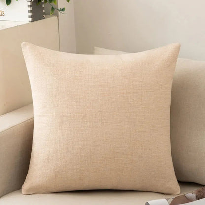 Decorative Throw Pillow with Insert, Solid Plain Design, Square