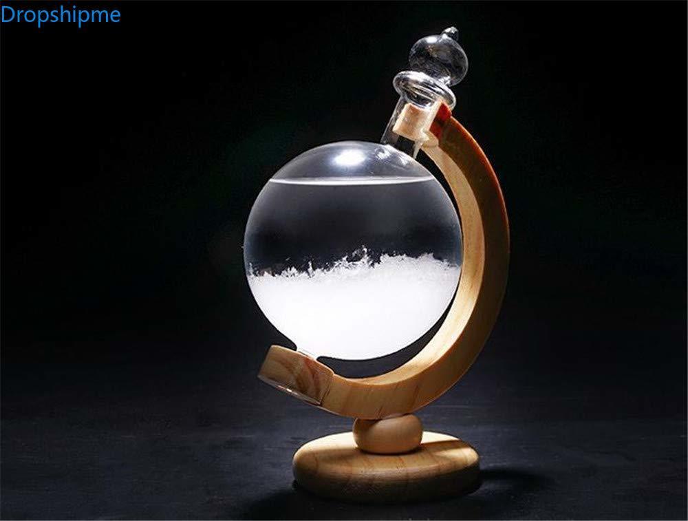 Desktop Storm Glass Weather Forecasting Barometer with Globe Bottle and Stand