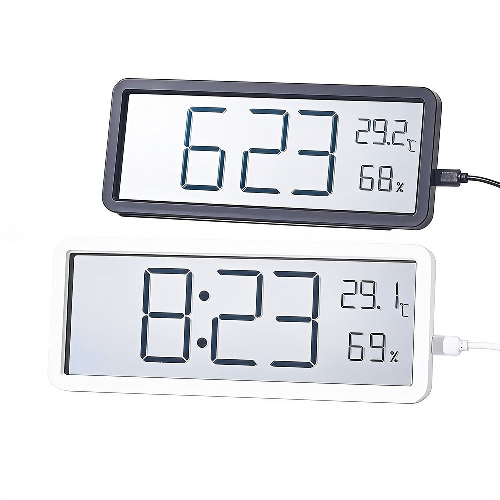Digital Wall Clock with Temperature and Humidity Display