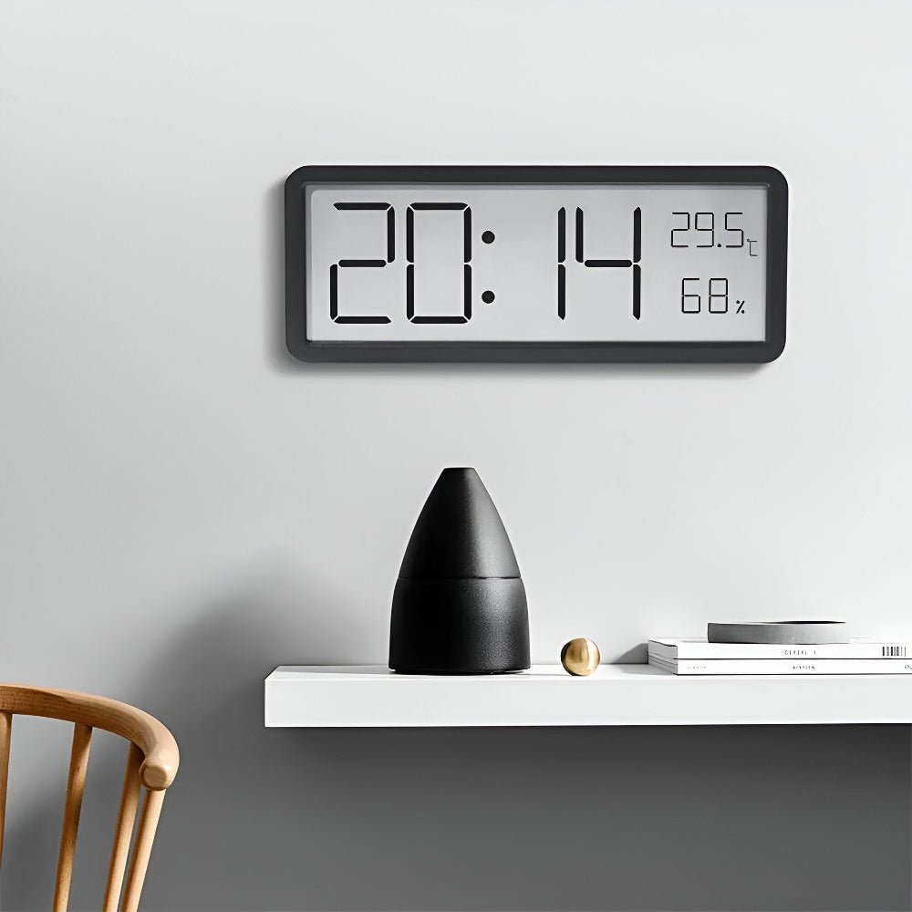 Digital Wall Clock with Temperature and Humidity Display