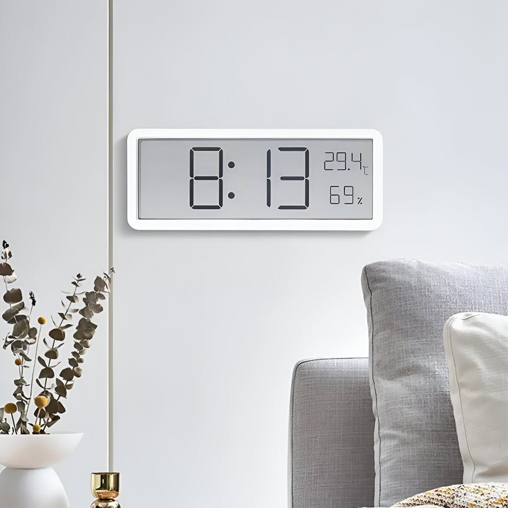 Digital Wall Clock with Temperature and Humidity Display