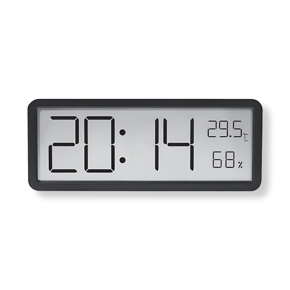 Digital Wall Clock with Temperature and Humidity Display