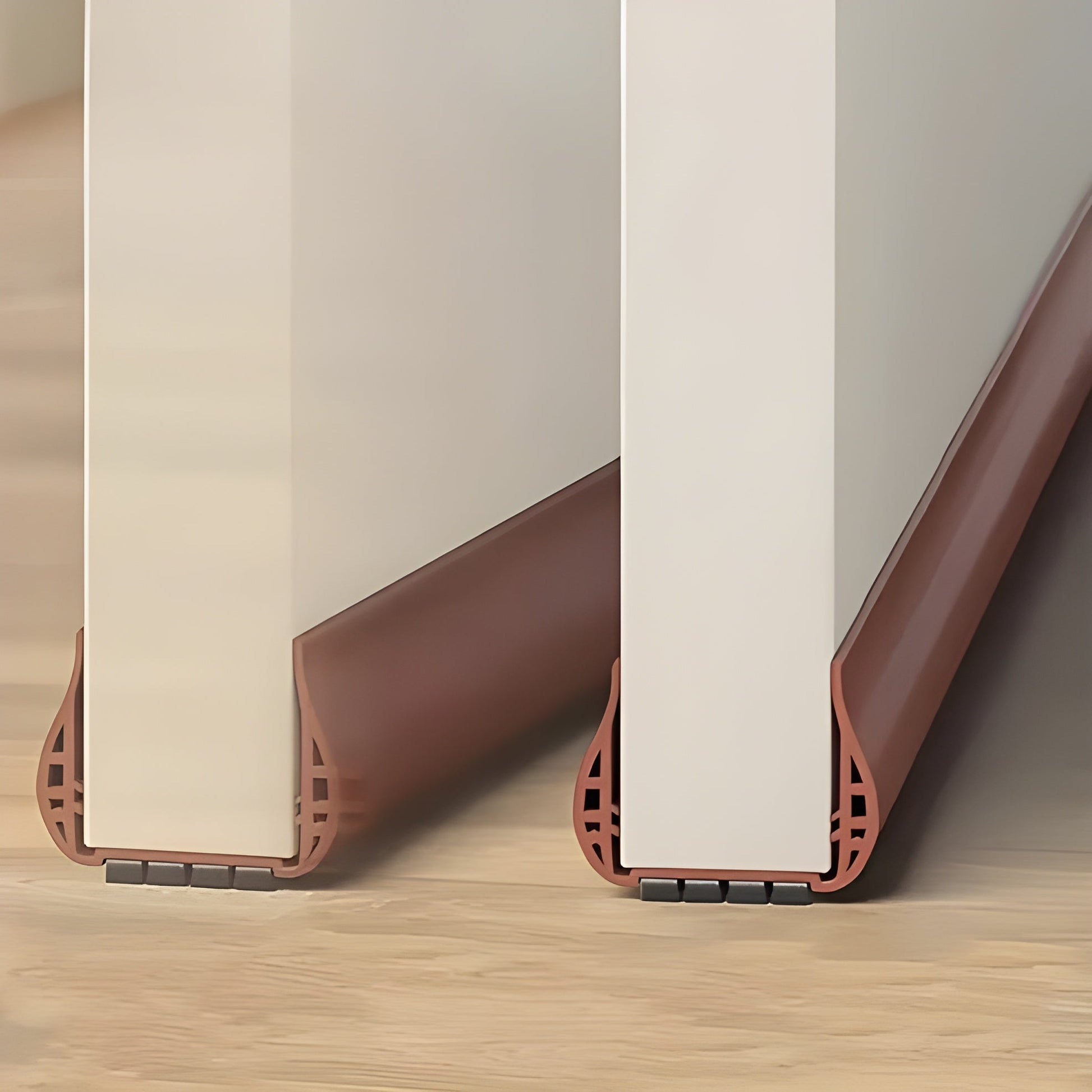 Door Draft Stopper with Brush Strip and Adjustable Length for Draught Exclusion