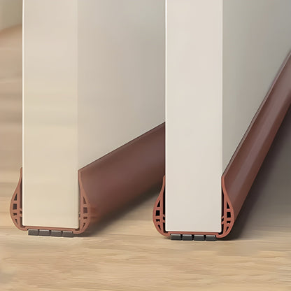 Door Draft Stopper with Brush Strip and Adjustable Length for Draught Exclusion