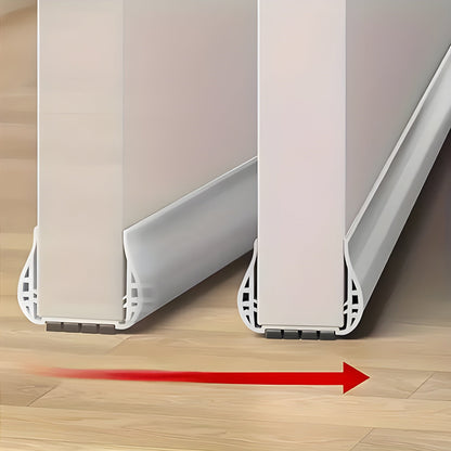 Door Draft Stopper with Brush Strip and Adjustable Length for Draught Exclusion