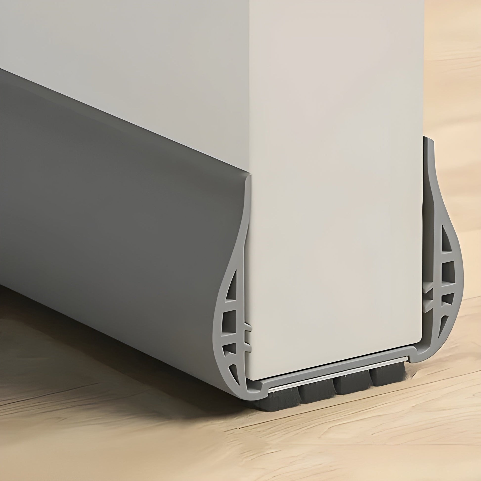 Door Draft Stopper with Brush Strip and Adjustable Length for Draught Exclusion