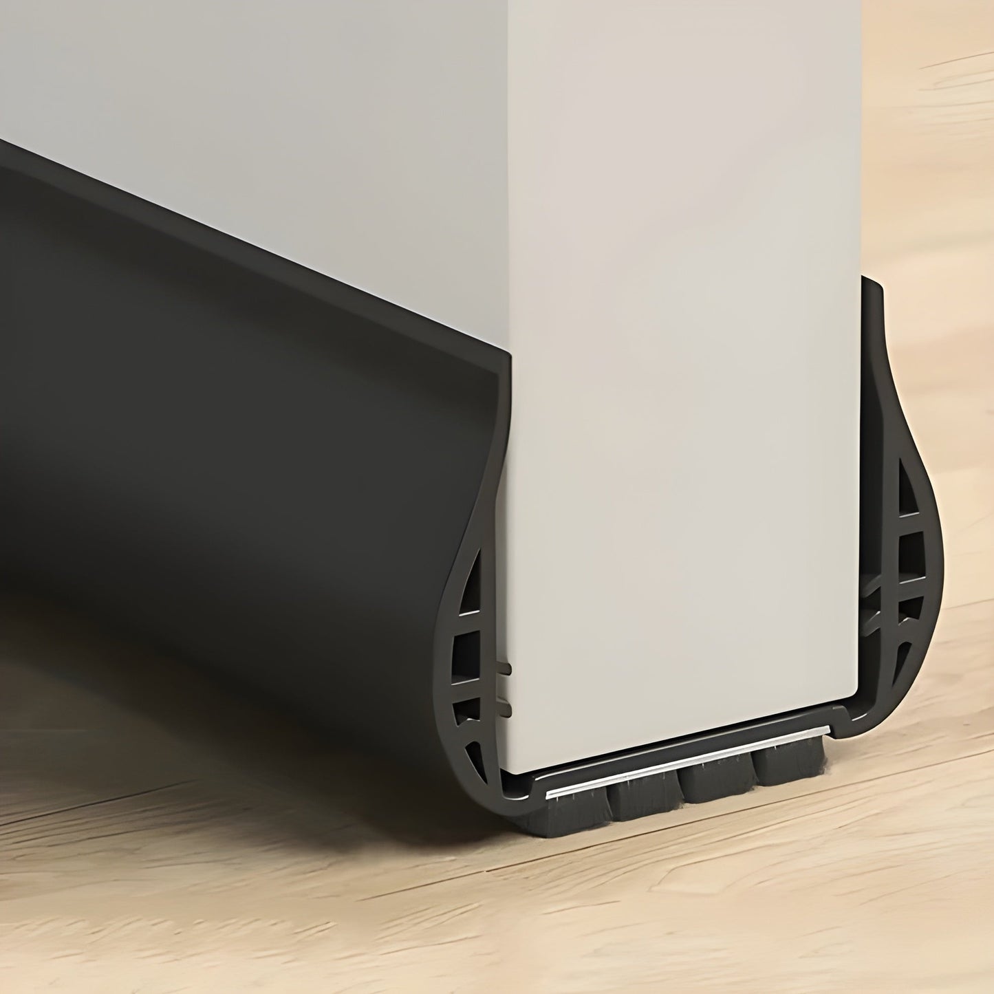 Door Draft Stopper with Brush Strip and Adjustable Length for Draught Exclusion