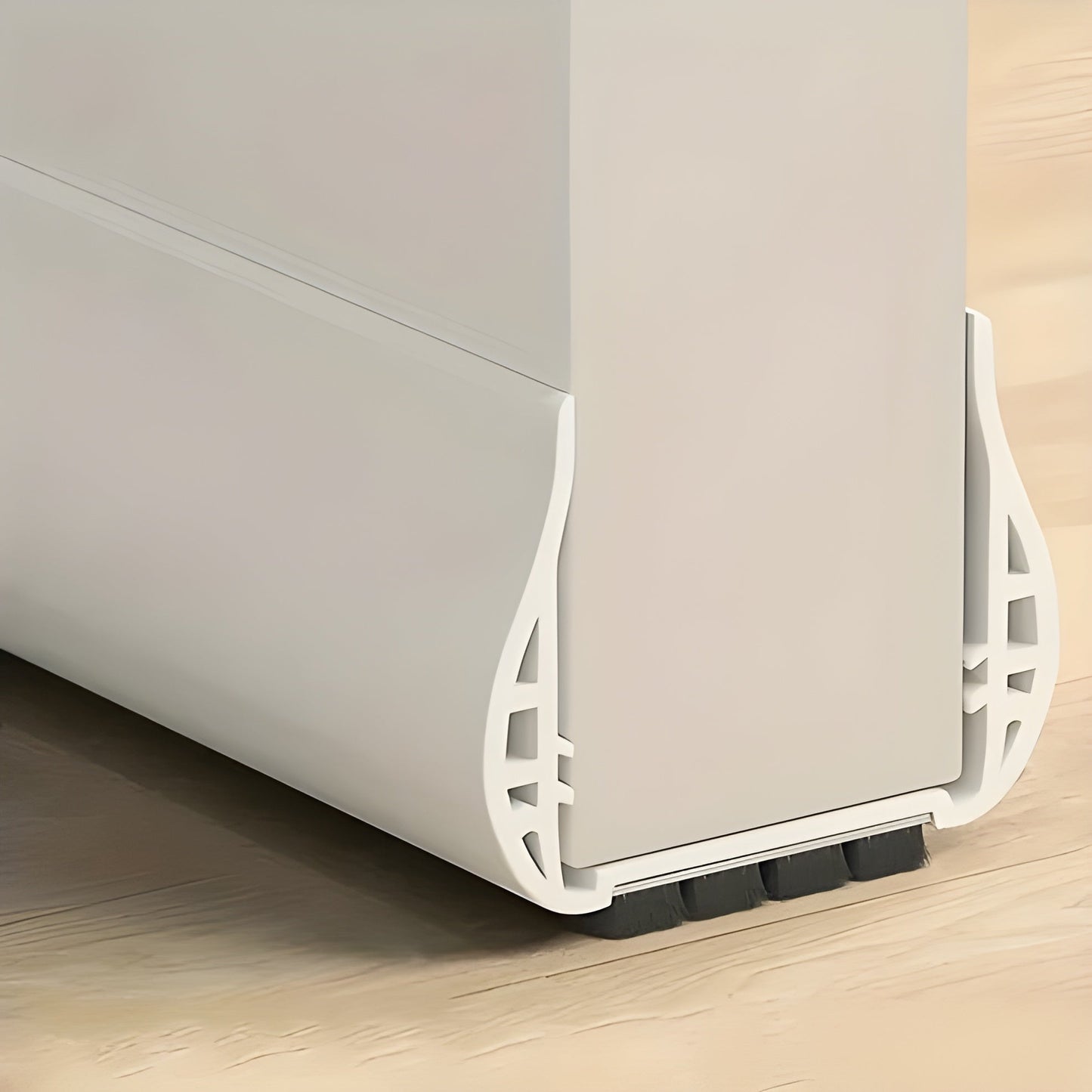 Door Draft Stopper with Brush Strip and Adjustable Length for Draught Exclusion