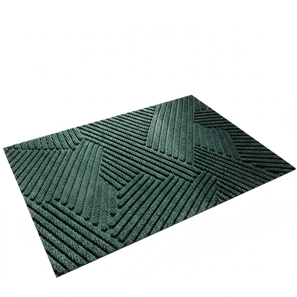Doormat with Anti-Slip Bottom and 3D Geometric Pattern for Entryway