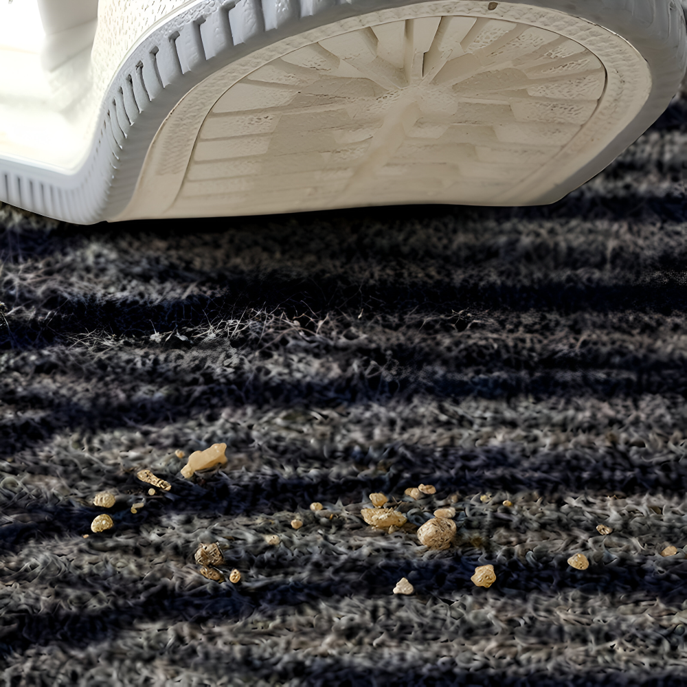 Doormat with Anti-Slip Bottom and 3D Geometric Pattern for Entryway