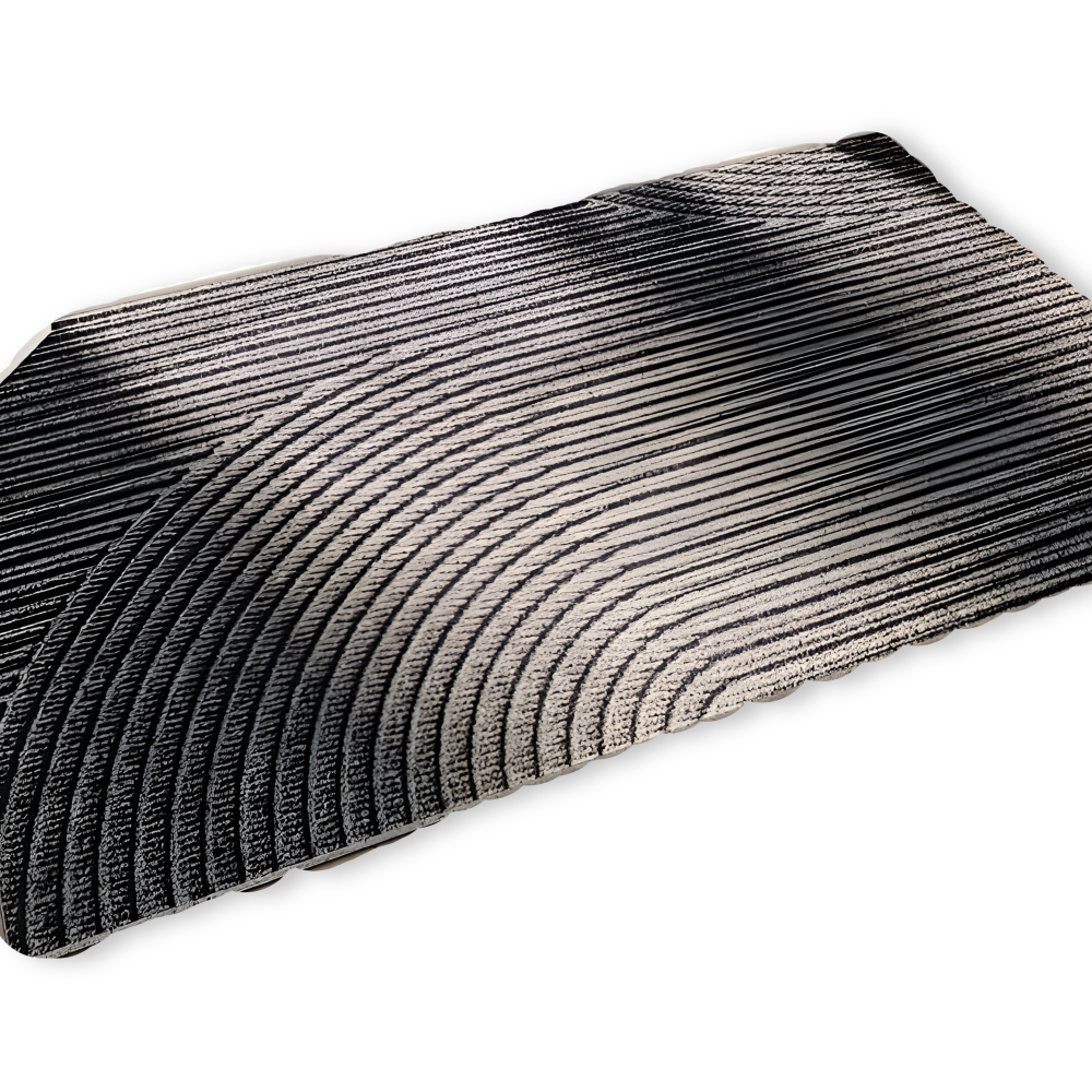 Doormat with Anti-Slip Bottom and 3D Geometric Pattern for Entryway