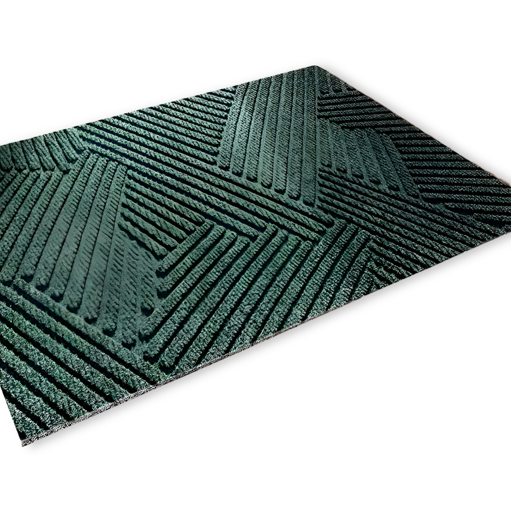 Doormat with Anti-Slip Bottom and 3D Geometric Pattern for Entryway
