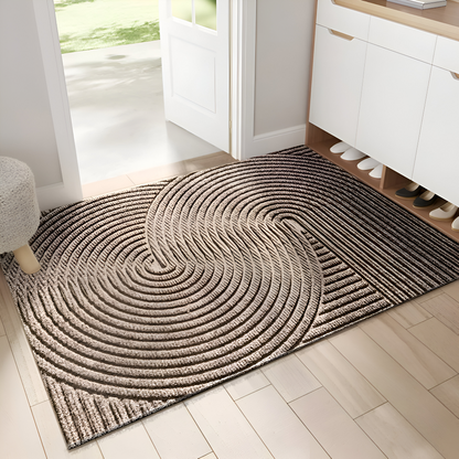 Doormat with Anti-Slip Bottom and 3D Geometric Pattern for Entryway