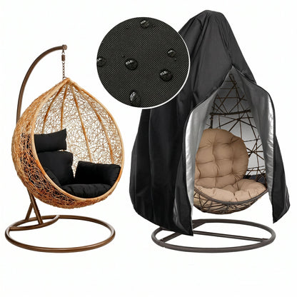 Egg Chair Cover for Hanging Chair with Zipper Opening, Rain and Wind Protection