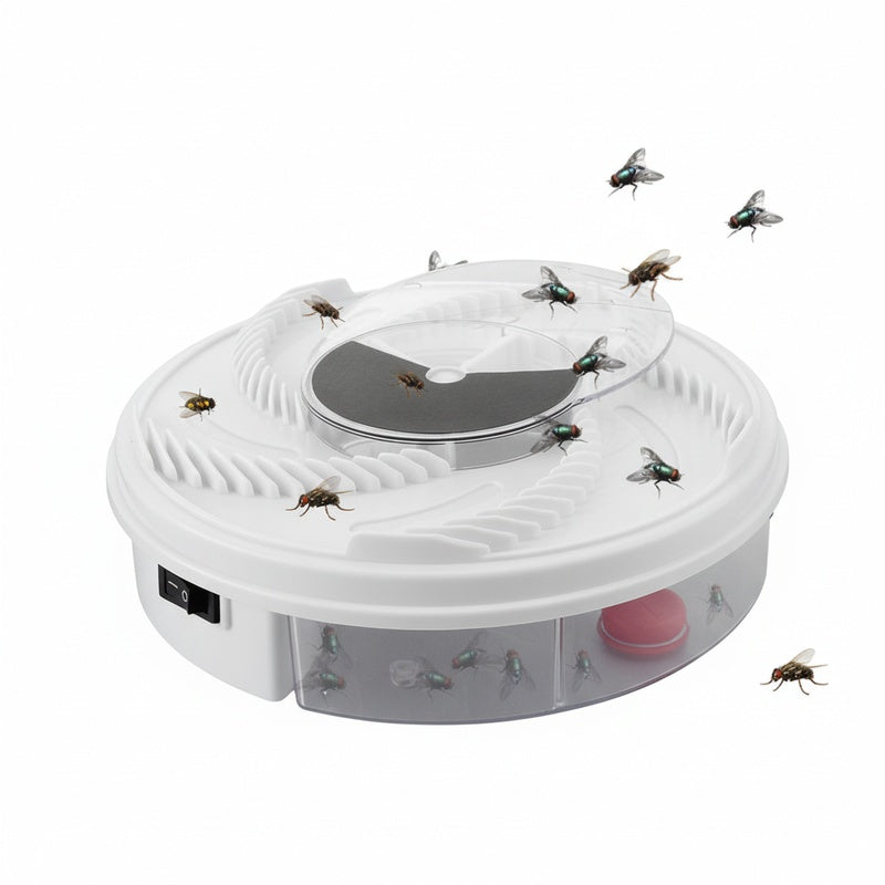 Electric Fly Trap with Collection Chamber and Five Bait Stations