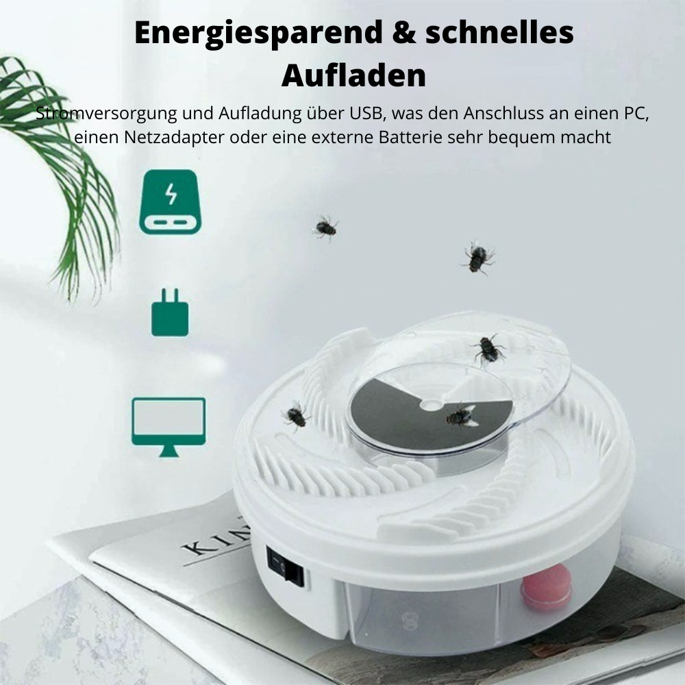 Electric Fly Trap with Collection Chamber and Five Bait Stations