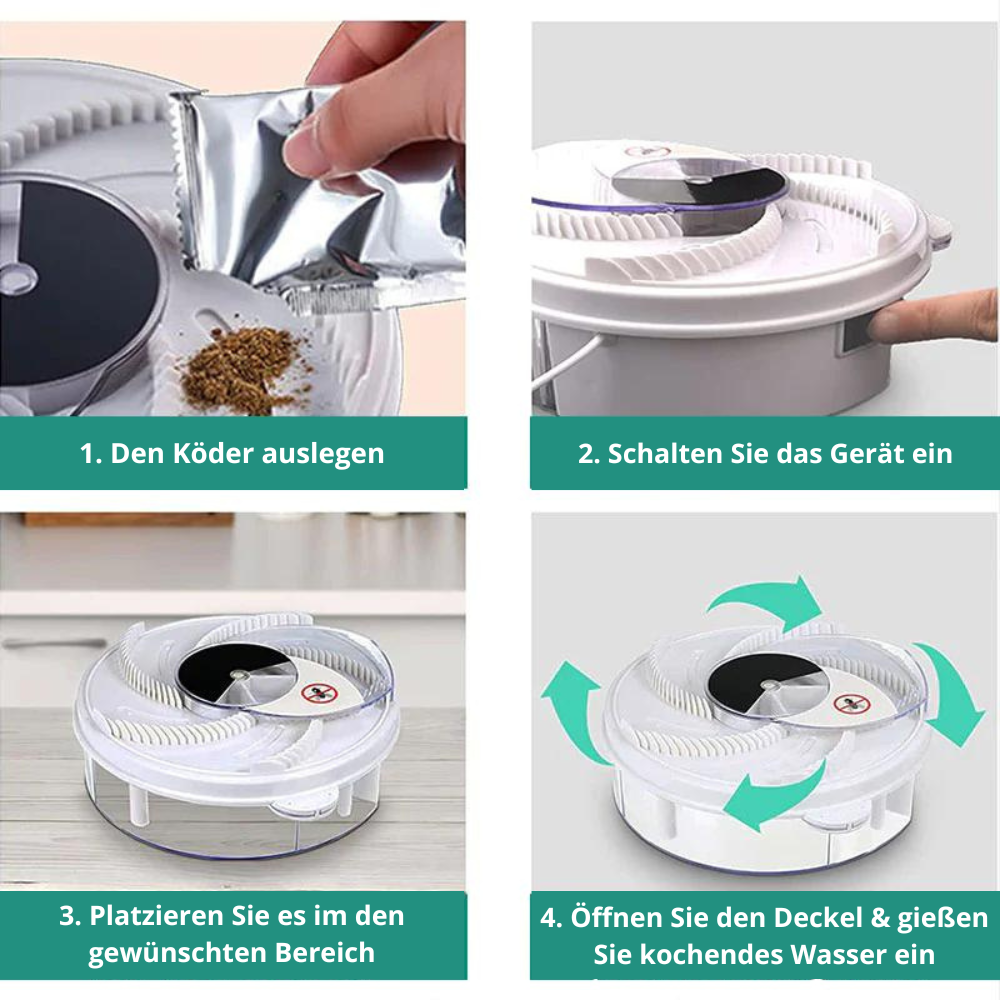 Electric Fly Trap with Collection Chamber and Five Bait Stations