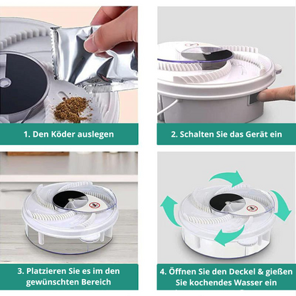 Electric Fly Trap with Collection Chamber and Five Bait Stations