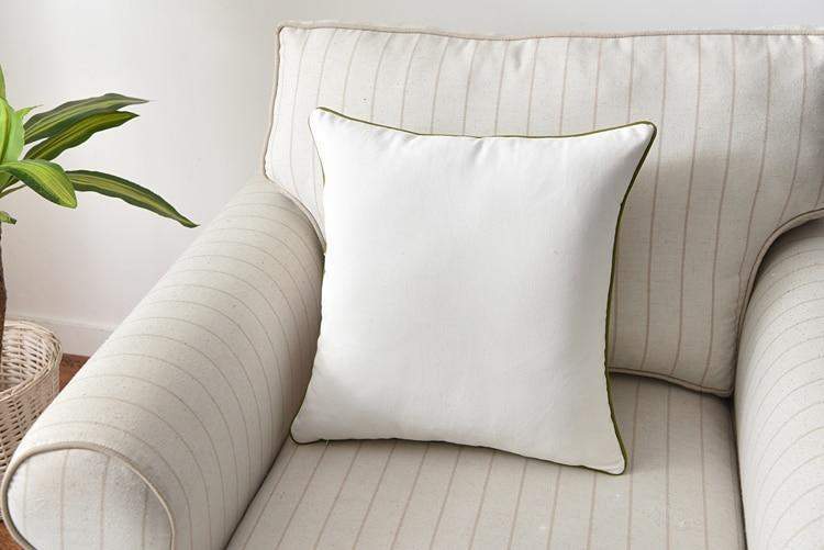 Embroidered Cushion Cover with Floral and Nature Pattern, Bohemian Style
