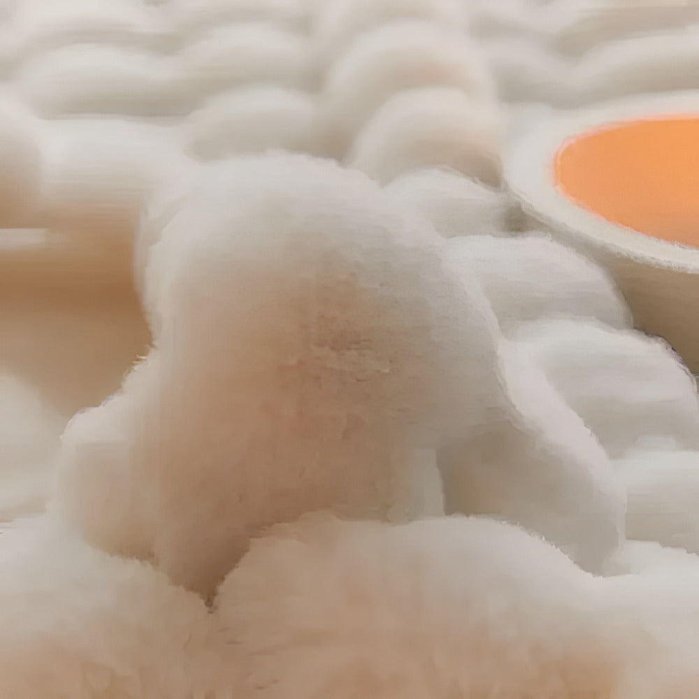Faux Fur Throw Blanket with Bubble Texture for Sofa and Bed