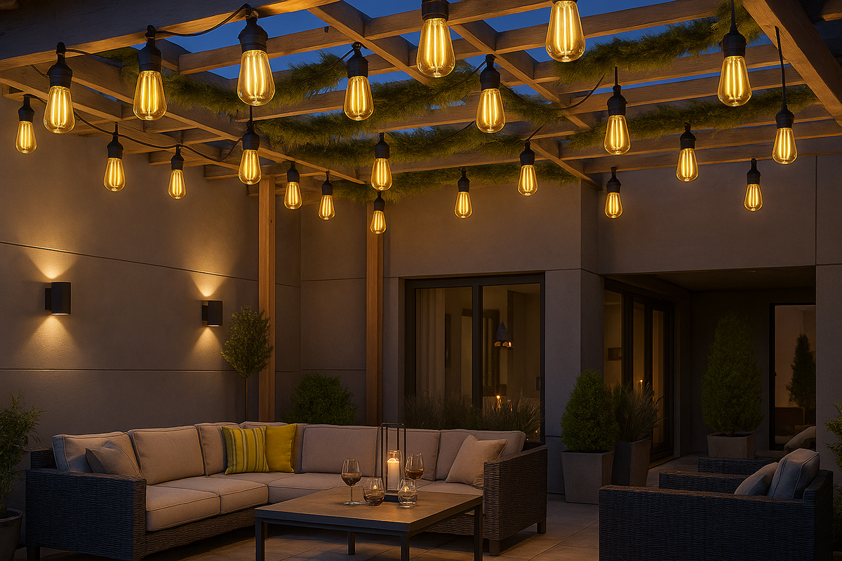 Festoon Garden Lights with ST38 Bulbs