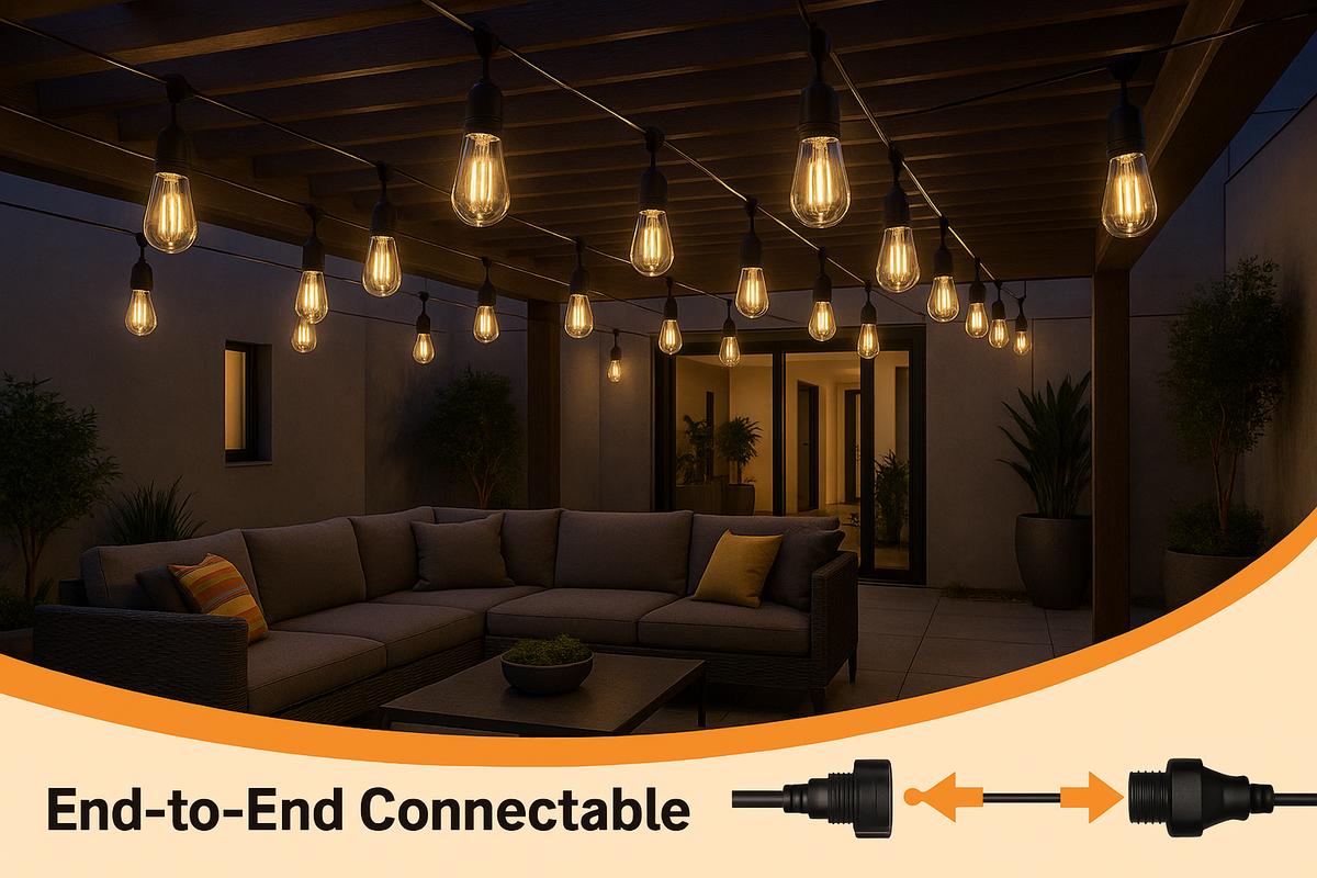 Festoon Garden Lights with ST38 Bulbs