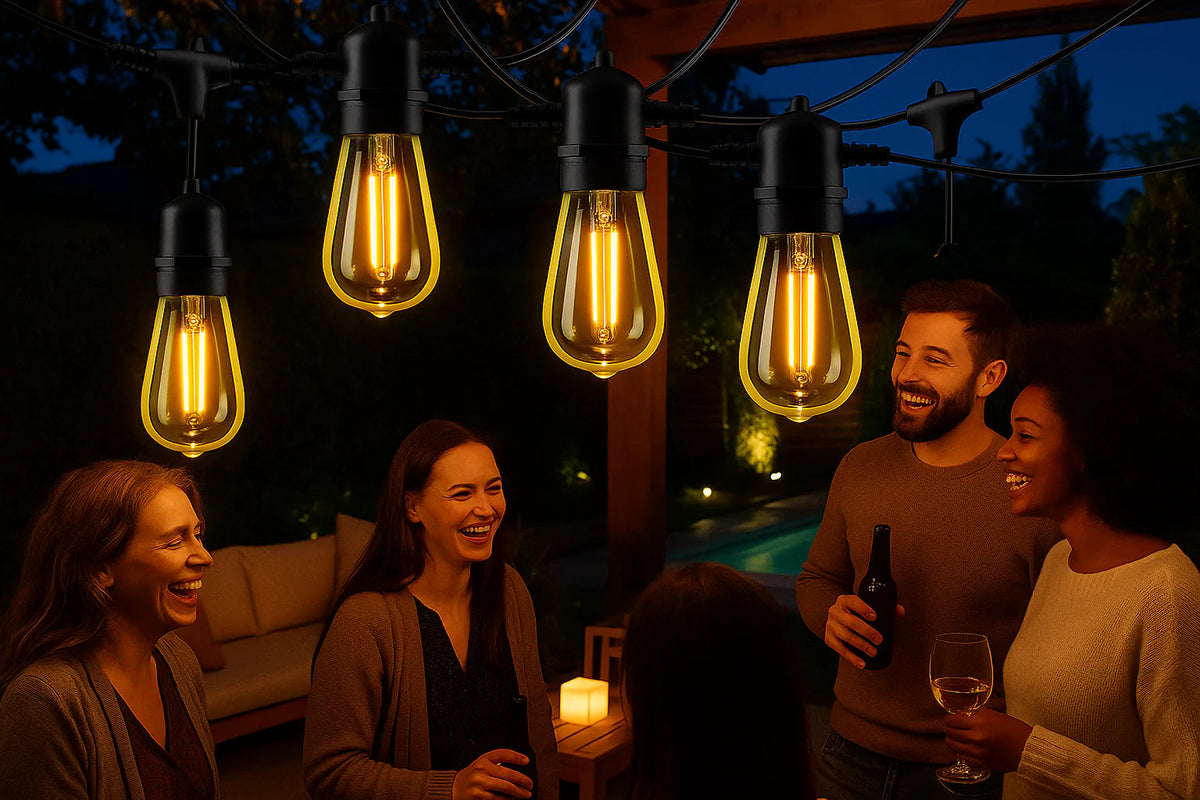 Festoon Garden Lights with ST38 Bulbs