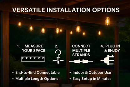 Festoon Garden Lights with ST38 Bulbs
