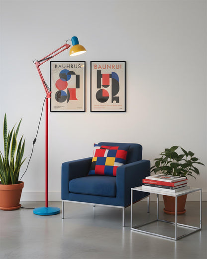 Floor Lamp Modern Memphis Style with Adjustable Articulated Arm