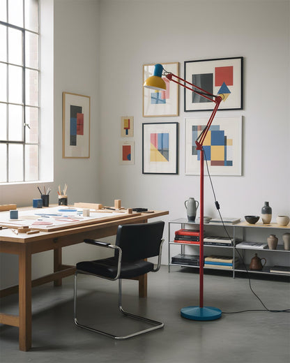 Floor Lamp Modern Memphis Style with Adjustable Articulated Arm