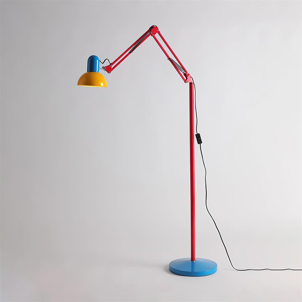 Floor Lamp Modern Memphis Style with Adjustable Articulated Arm
