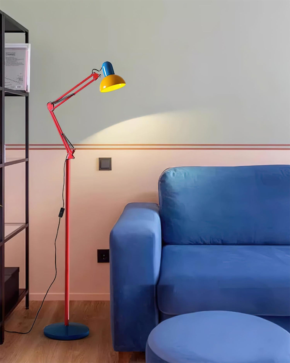 Floor Lamp Modern Memphis Style with Adjustable Articulated Arm