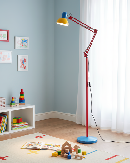 Floor Lamp Modern Memphis Style with Adjustable Articulated Arm