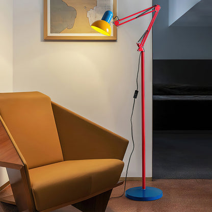 Floor Lamp Modern Memphis Style with Adjustable Articulated Arm