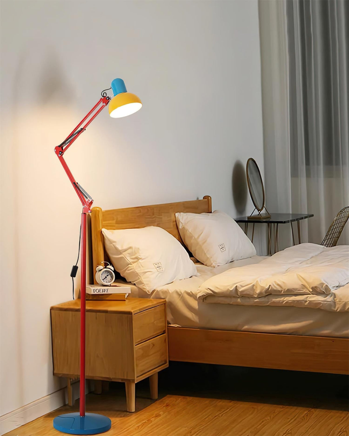 Floor Lamp Modern Memphis Style with Adjustable Articulated Arm