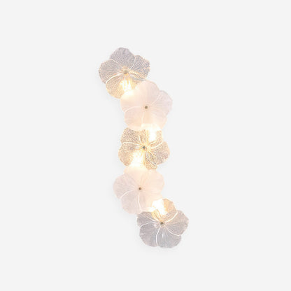Floral Wall Lamp Art Deco with Glass Flower Shades