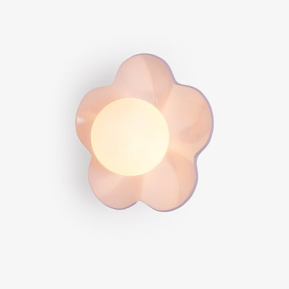 Flower Wall Lamp Bohemian with Globe Light and Flower Shape