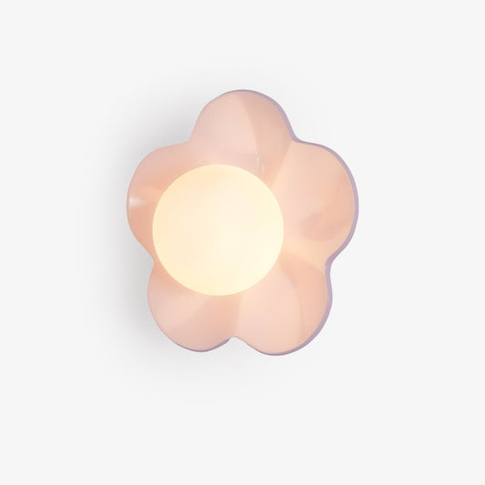 Flower Wall Lamp Bohemian with Globe Light and Flower Shape