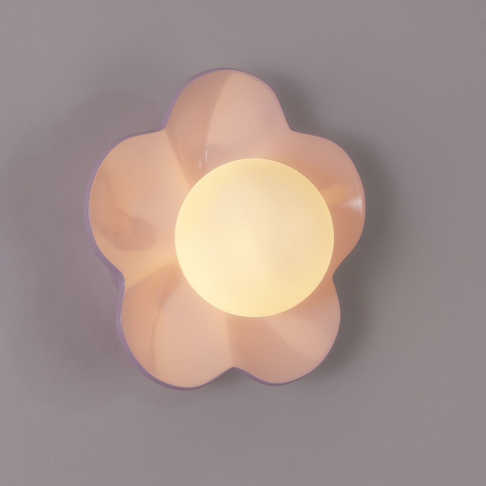 Flower Wall Lamp Bohemian with Globe Light and Flower Shape
