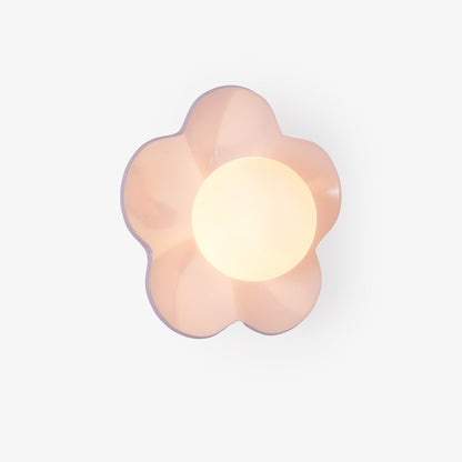 Flower Wall Lamp Bohemian with Globe Light and Flower Shape