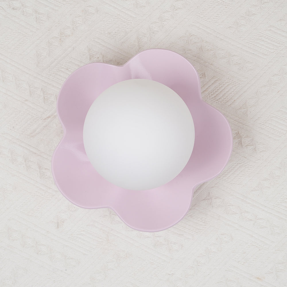 Flower Wall Lamp Bohemian with Globe Light and Flower Shape