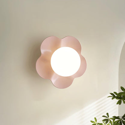 Flower Wall Lamp Bohemian with Globe Light and Flower Shape