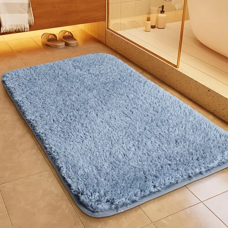 Fluffy Bath Mat Plush Shaggy Bathroom Rug with Anti-Slip Backing