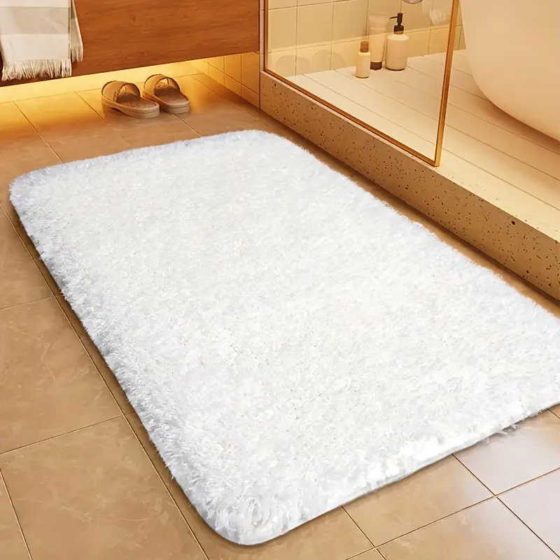 Fluffy Bath Mat Plush Shaggy Bathroom Rug with Anti-Slip Backing