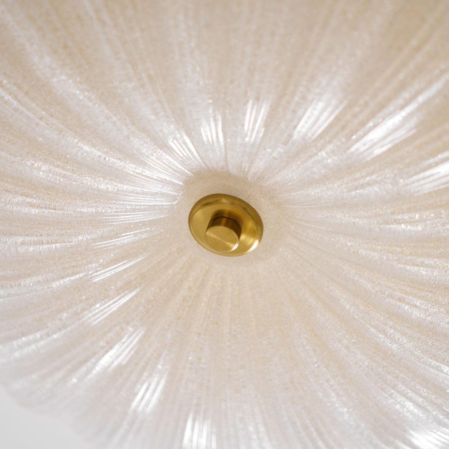 Flush Mount Ceiling Light Art Deco with Frosted Ripple Glass Shade