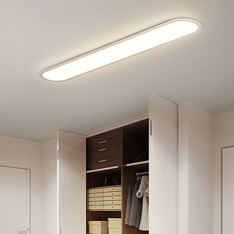 Flush Mount LED Ceiling Light Minimalist Oval Panel with Dimmable Option