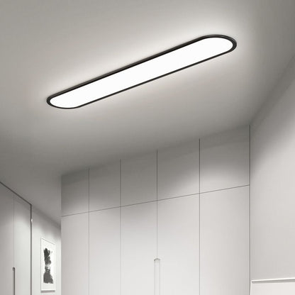 Flush Mount LED Ceiling Light Minimalist Oval Panel with Dimmable Option