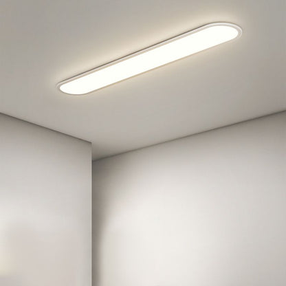 Flush Mount LED Ceiling Light Minimalist Oval Panel with Dimmable Option