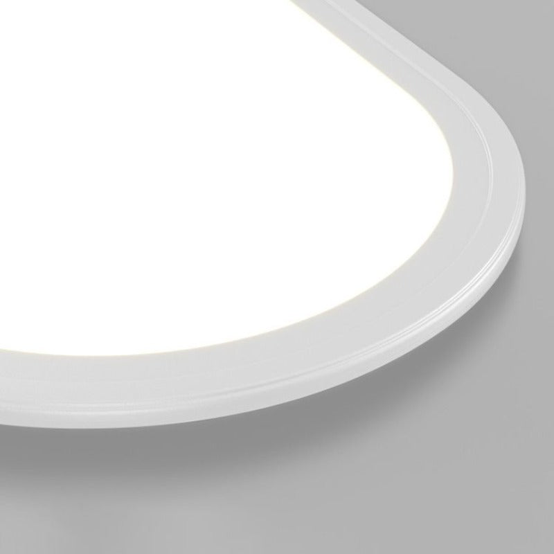 Flush Mount LED Ceiling Light Minimalist Oval Panel with Dimmable Option